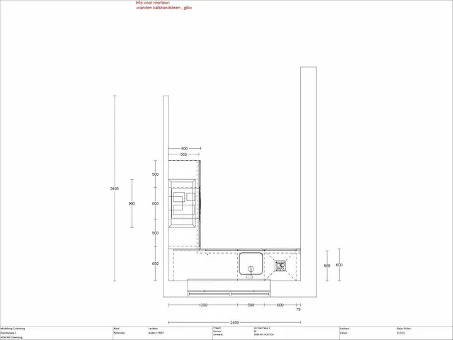 Hoekopgestelde keuken - afbeelding 2 van  7