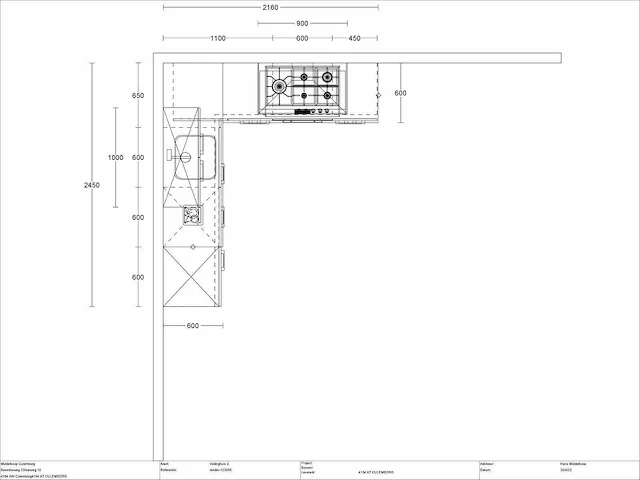 Hoekopgestelde keuken - afbeelding 3 van  5