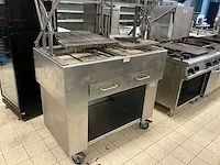 Hoeks metaal houtskoolgrill - afbeelding 2 van  9