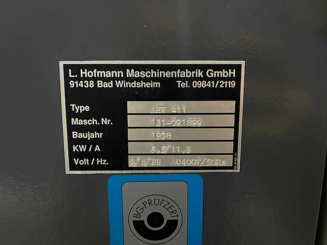Hofmann - 1998 - ahw 411 - vlakbank - afbeelding 6 van  16