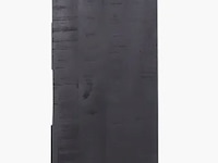 Hoge 2-deurs kast, zwart mangohout, zwart metalen onderstel - afbeelding 3 van  5