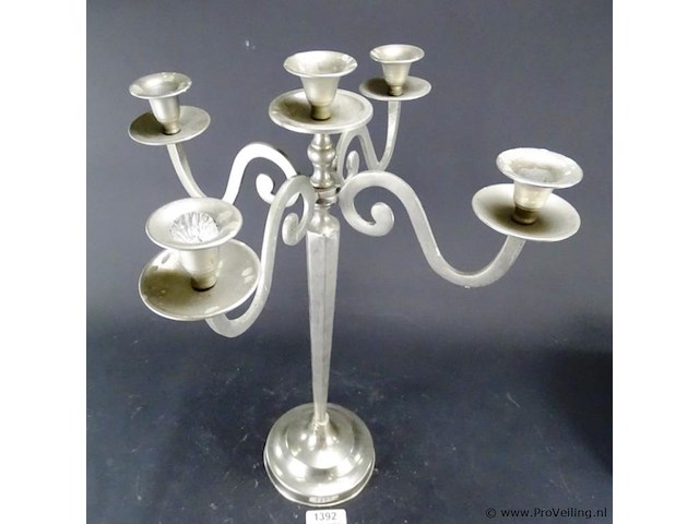 Hoge 5 armige kandelaar - afbeelding 2 van  5