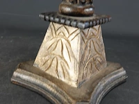 Hoge houten kandelaar - afbeelding 4 van  5