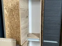Hoge kast 160 - 2 deuren natuur eik hr badmeubelen, kolomkast, natuur eiken - afbeelding 2 van  3