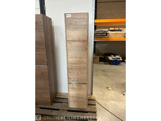 Hoge kast 160 - 2 deuren natuur eiken hr badmeubelen, kolomkast, natuur eiken - afbeelding 1 van  4