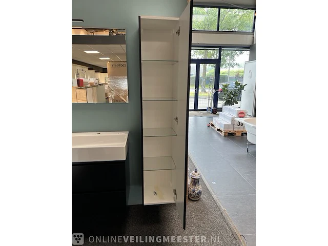 Hoge kast detremmerie, matzwart - afbeelding 2 van  3