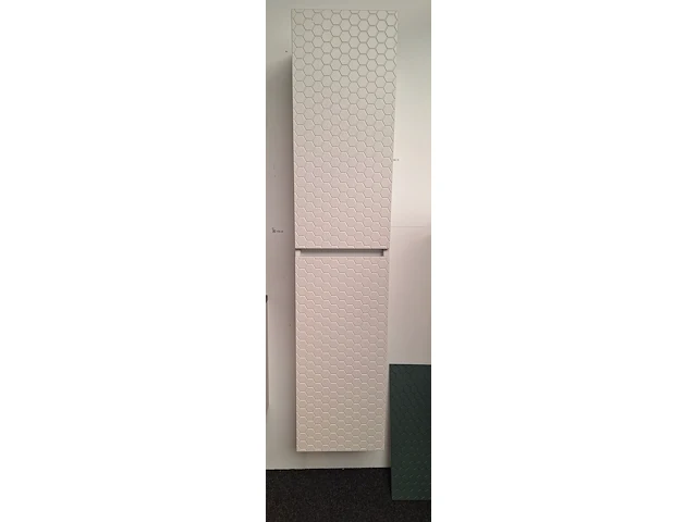 Hoge kast, hexagon, mat wit - afbeelding 1 van  3