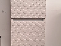 Hoge kast, hexagon, mat wit - afbeelding 1 van  3