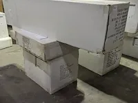 Hoge kast met onderkast en spiegelkast, zwart - afbeelding 2 van  2