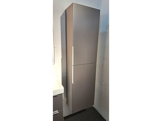 Hoge kast thebalux, beat, antraciet mat - afbeelding 1 van  4
