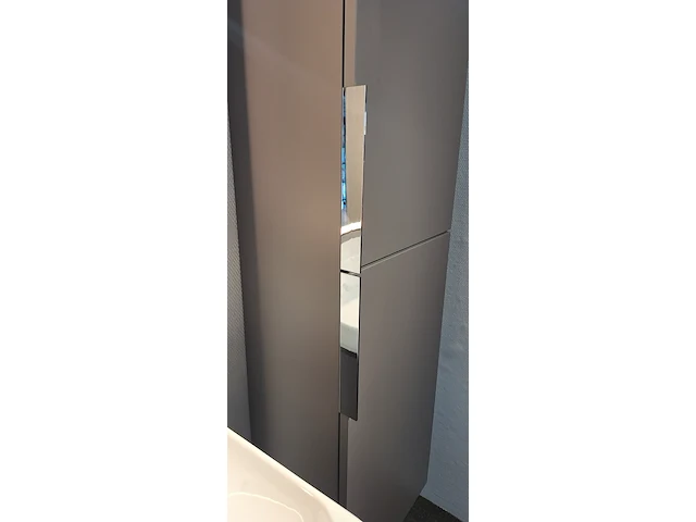 Hoge kast thebalux, beat, antraciet mat - afbeelding 2 van  4