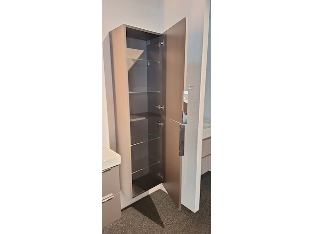 Hoge kast thebalux, beat, antraciet mat - afbeelding 3 van  4