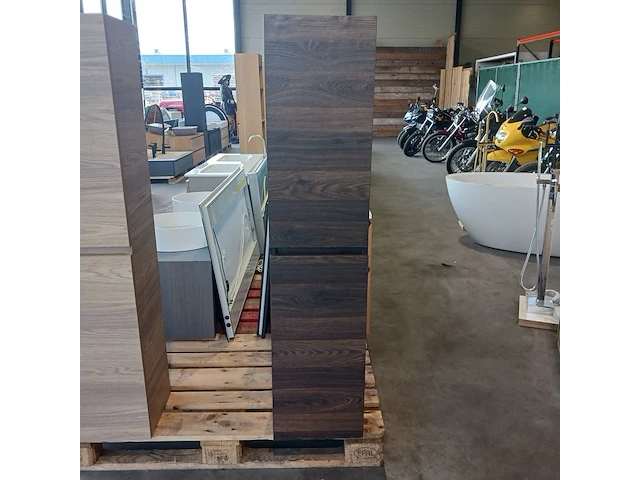 Hoge kast, xenz, space, brown oak - afbeelding 2 van  7