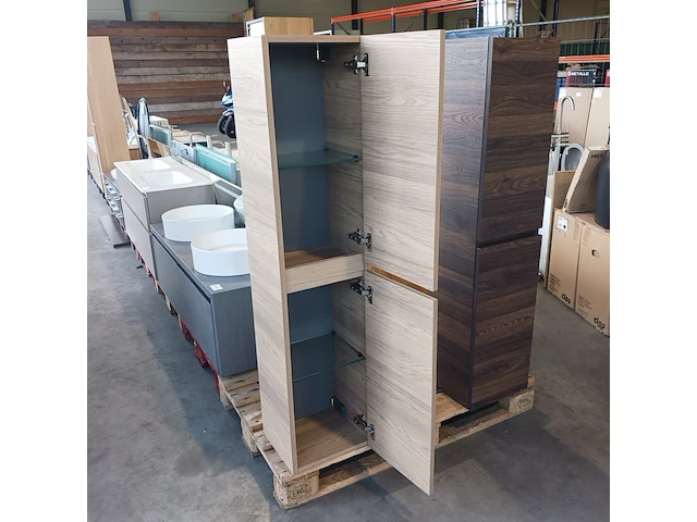 Hoge kast, xenz, space, navarro oak (em105) - afbeelding 3 van  6