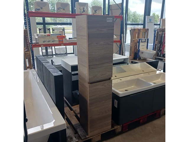 Hoge kast, xenz, space, navarro oak - afbeelding 1 van  5