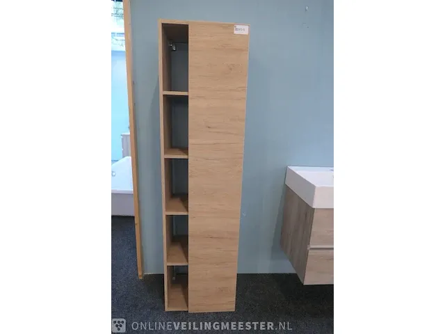 Hoge kast/half open primabad, beach wood - afbeelding 1 van  4