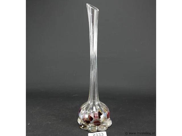Hoge vaas met gekleurd glas - afbeelding 1 van  5
