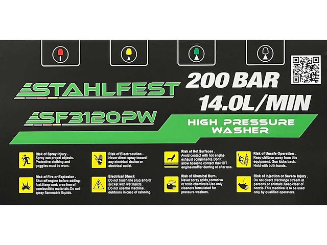 Hogedrukreiniger 200 bar sf3120pw - afbeelding 2 van  2