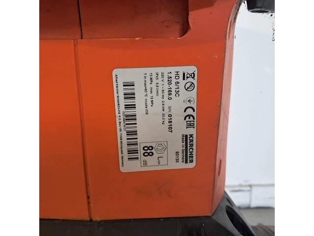 Hogedrukreiniger koud - 130bar - 230v, kärcher, hd6/13c+, 2016 - afbeelding 3 van  11