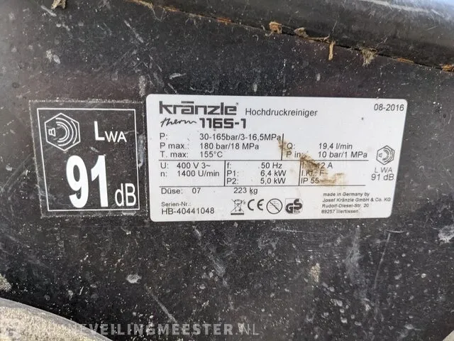 Hogedrukreiniger kranzle, therm - afbeelding 6 van  15