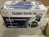 Hogedrukreiniger op benzine, sauber, hdr-200, blauw/zwart - afbeelding 1 van  5