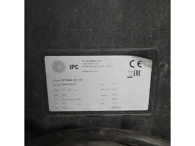 Hogedrukreiniger waterkracht, optima ds 175, bouwjaar 2014 - afbeelding 3 van  13