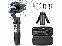 Hohem isteadypro 3 spatwaterdichte handheld 3assige gimbalstabilisator voor djigopro yisj camactiecamera's zwart - afbeelding 1 van  4