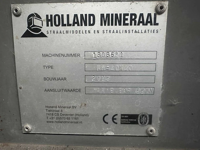 Holland mineraal - 2013 - straalcabine - afbeelding 2 van  6