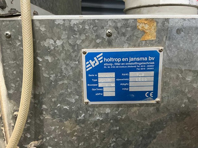 Holtrop & jansma - 1996 - msk 350 - filterafzuiginstallatie - afbeelding 4 van  12