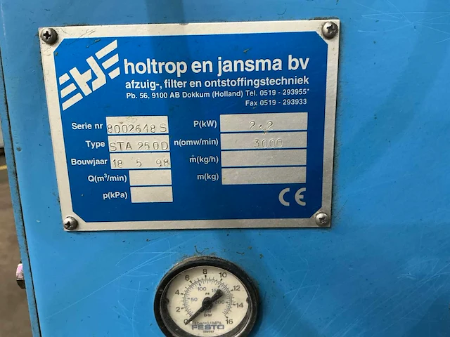 Holtrop & jansma - 1998 - sta 250d - schuurtafel - afbeelding 2 van  10