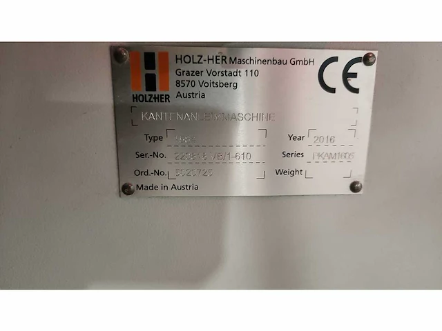 Holz-her - 2016 - lumina 1584 - kantaanlijmmachine - afbeelding 3 van  8