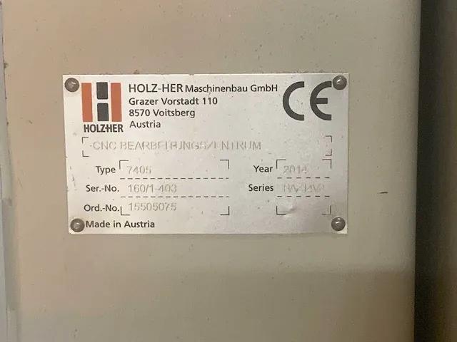 Holzher - evolution 7405 - cnc-bewerkingscentrum - 2014 - afbeelding 13 van  23