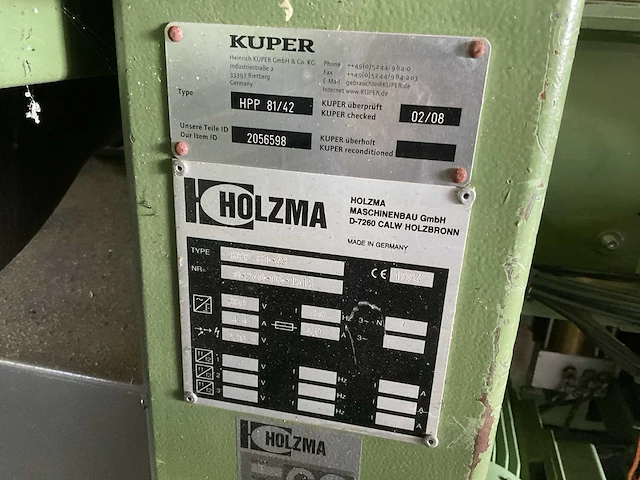 Holzma kpp 81-42 platen opdeelzaagmachine - afbeelding 16 van  16