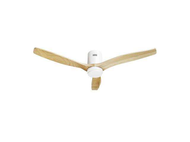 Hombli slimme plafondventilator met verlichting 132 cm incl. afstandsbediening wit & licht hout - afbeelding 1 van  5