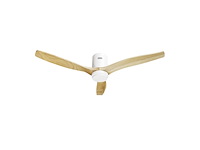 Hombli slimme plafondventilator met verlichting 132 cm incl. afstandsbediening wit & licht hout - afbeelding 1 van  5