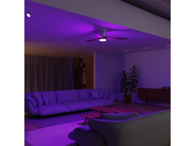 Hombli slimme plafondventilator met verlichting 132 cm incl. afstandsbediening wit & licht hout - afbeelding 4 van  5