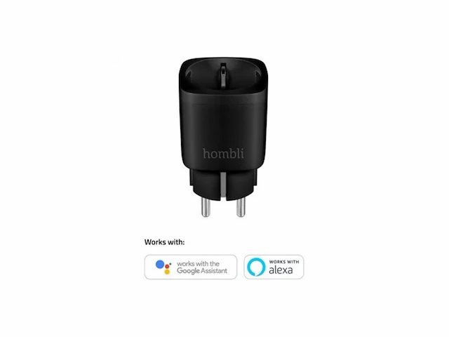 Hombli slimme stekker 220v wifi timerfunctie bediening via hombli app energieklasse a+ zwart 1 stuks - afbeelding 4 van  4