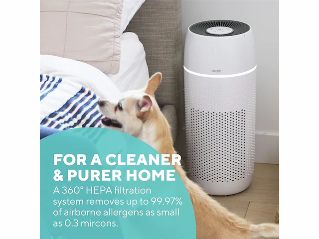 Homedics pet35 luchtreiniger met ionisator - 5 in 1 - hepa filter en uv-c - dieren allergie - zeer geschikt voor huishoudens met dieren - afbeelding 2 van  2