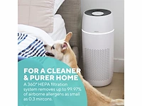 Homedics pet35 luchtreiniger met ionisator - 5 in 1 - hepa filter en uv-c - dieren allergie - zeer geschikt voor huishoudens met dieren - afbeelding 2 van  2