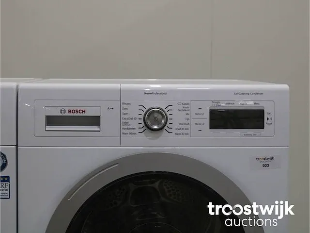 Homeprofessional wasmachine & bosch homeprofessional selfcleaning condenser a++ droger - afbeelding 6 van  8