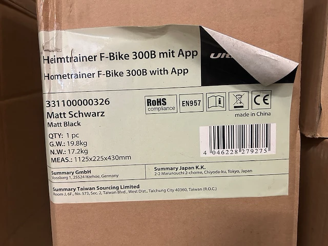 Hometrainer f-bike 300b met app ultrasport, 331100000326, mat zwart - afbeelding 3 van  4