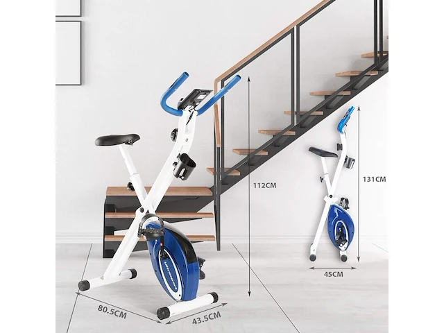Hometrainer met lcd-display inklapbaar ultrasport, f-bike - afbeelding 2 van  4