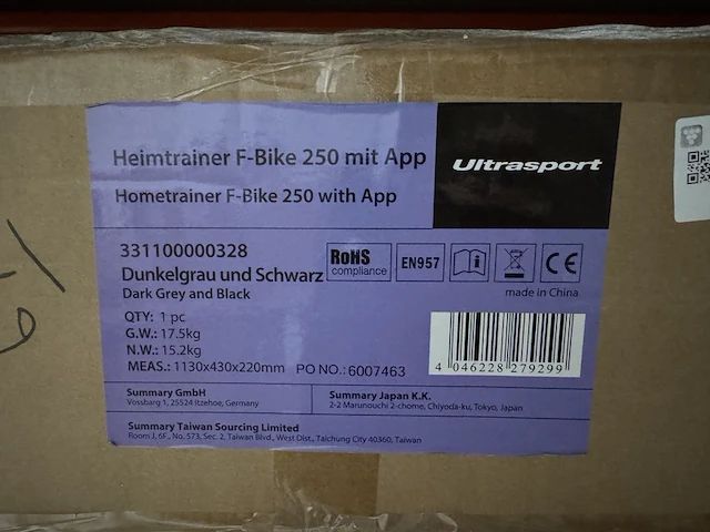 Hometrainer met lcd-display inklapbaar ultrasport, f-bike - afbeelding 4 van  4