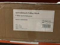Hometrainer met rugleuning en bureau ultrasport, f-bike work advance - afbeelding 1 van  2