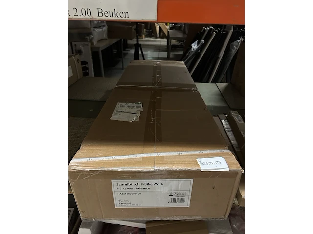 Hometrainer met rugleuning en bureau ultrasport, f-bike work advance - afbeelding 2 van  2