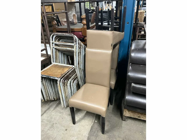 Homint kunstlederen restaurantstoelen (3x) - afbeelding 6 van  6