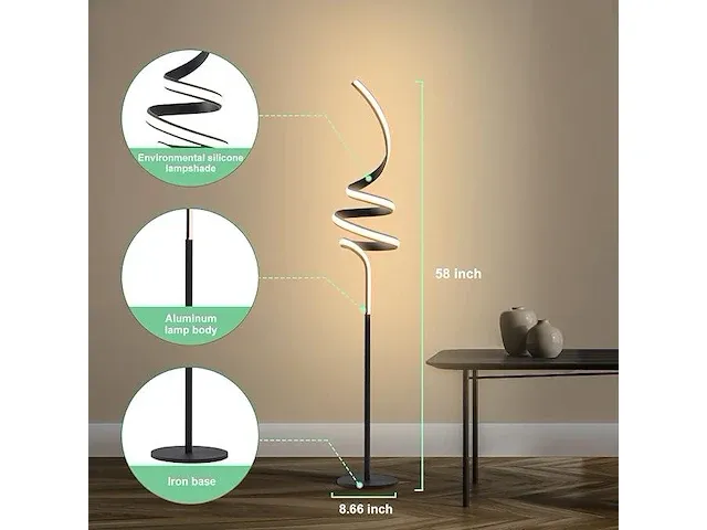 Homkea moderne vloerlampen voor woonkamer - afbeelding 2 van  4
