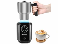 Homtone 5-in-1 elektrische roestvrijstalen melkopschuimer 600 ml warm & koud schuim, zwart - afbeelding 2 van  3