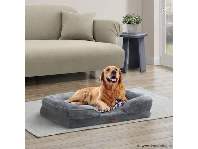 Hondenbed / hondenmand sheena l - 98 x 70 cm - grijs - afbeelding 4 van  11