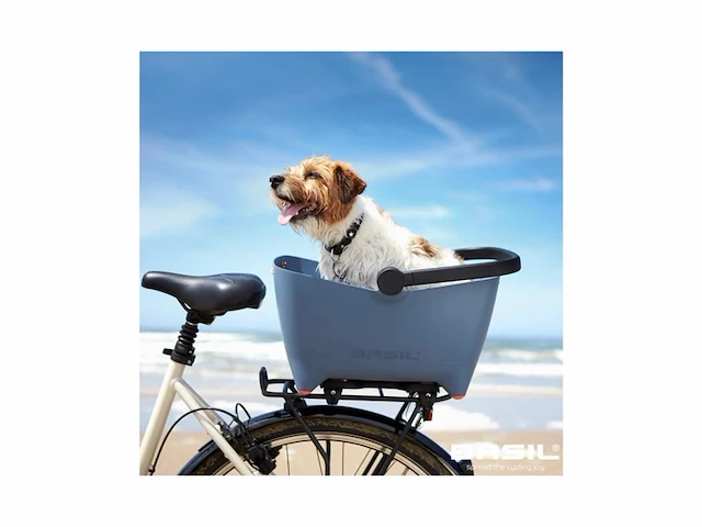 Hondenfietsmand elektrische fiets basil buddy 45 x 32 x 22 cm faded denim - afbeelding 2 van  3